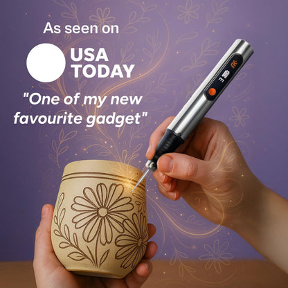 Engraving Pen :Beginner Friendly-Rechargeable-Free 30 Bits &Mastery Guide